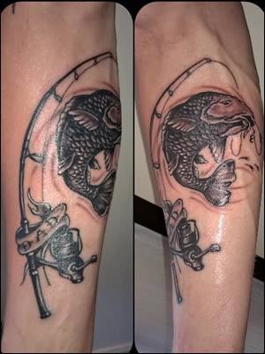 Carp Rod Tattoo